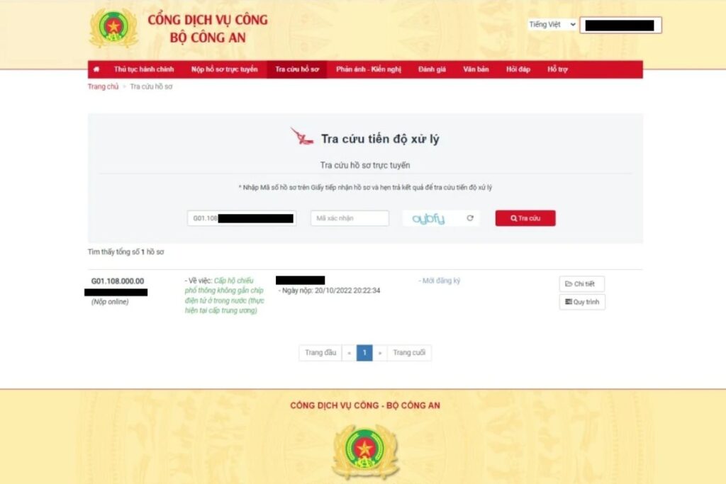 Tra cứu kiểm tra tiến độ hồ sơ